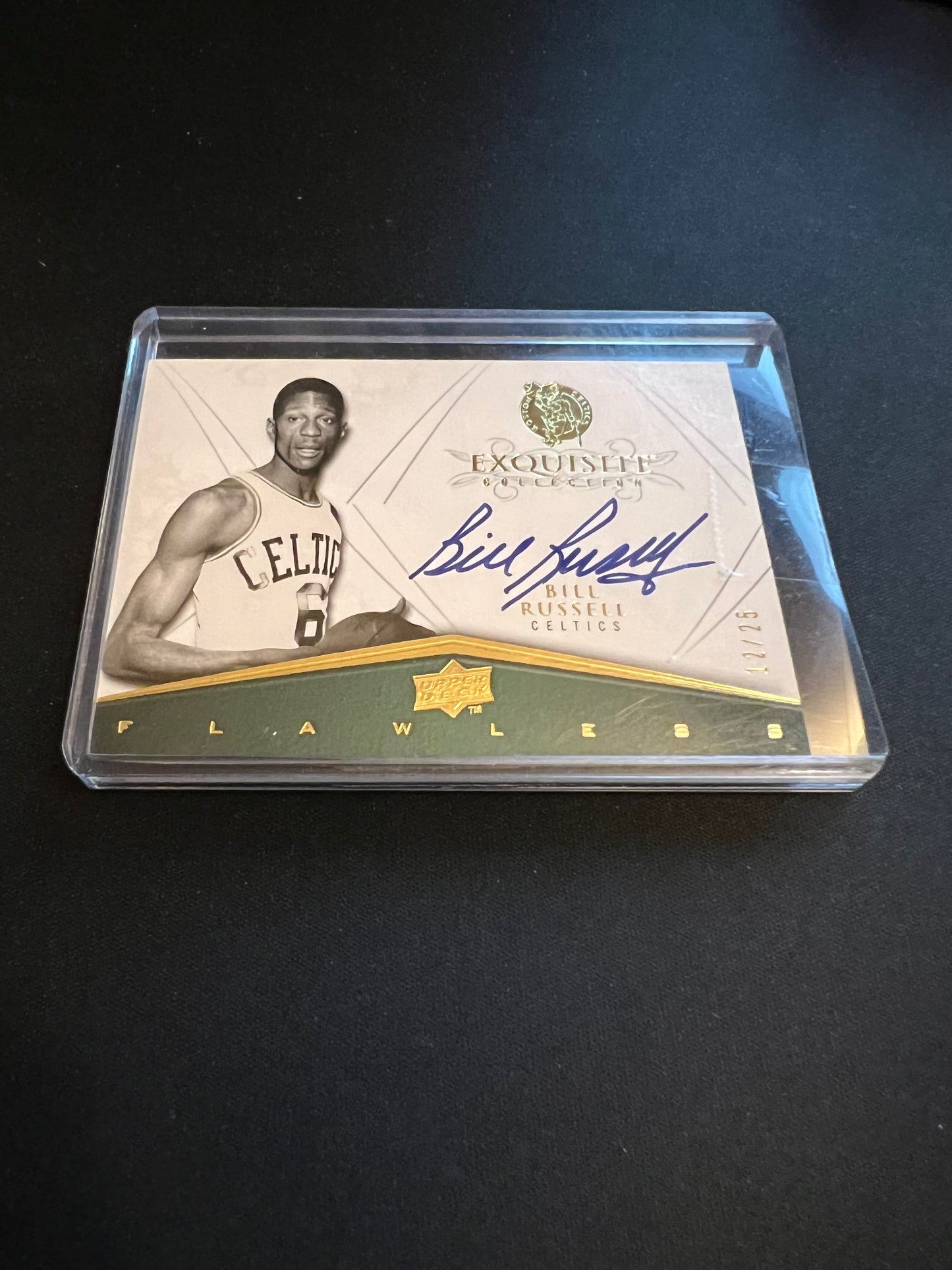 Bill Russell 2008-09 Upper Deck Exquisite Collection Flawless Autograph /25